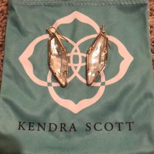 Kendra Scott Bexley White Iridescent Gold Earrings